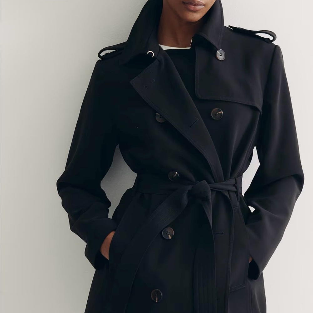 NWT H&M Black Trench Coat